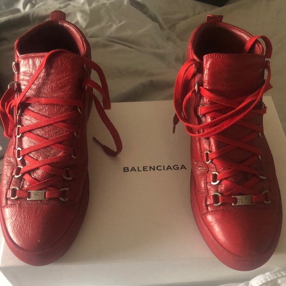 mens red balenciaga sneakers